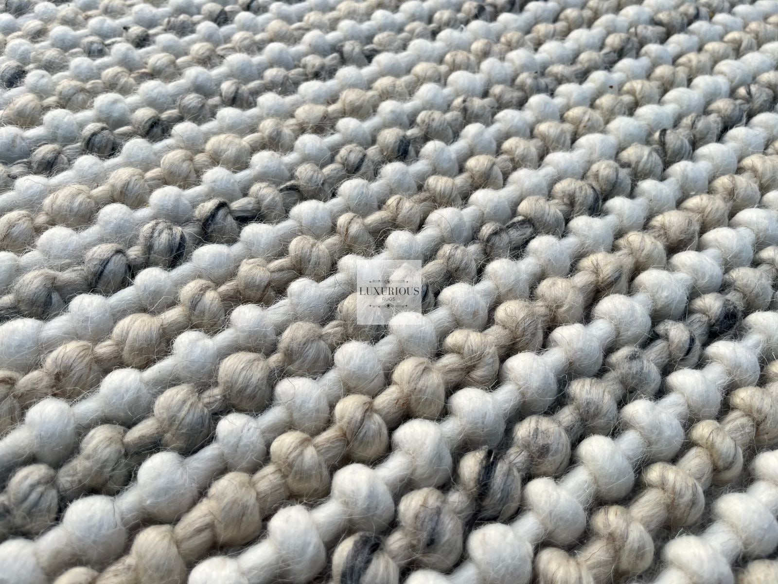 Pebbles Weave Linen Light Grey White Multi Hand Woven Wool Pebbles Weave Linen Light Grey White Multi Hand Woven Wool