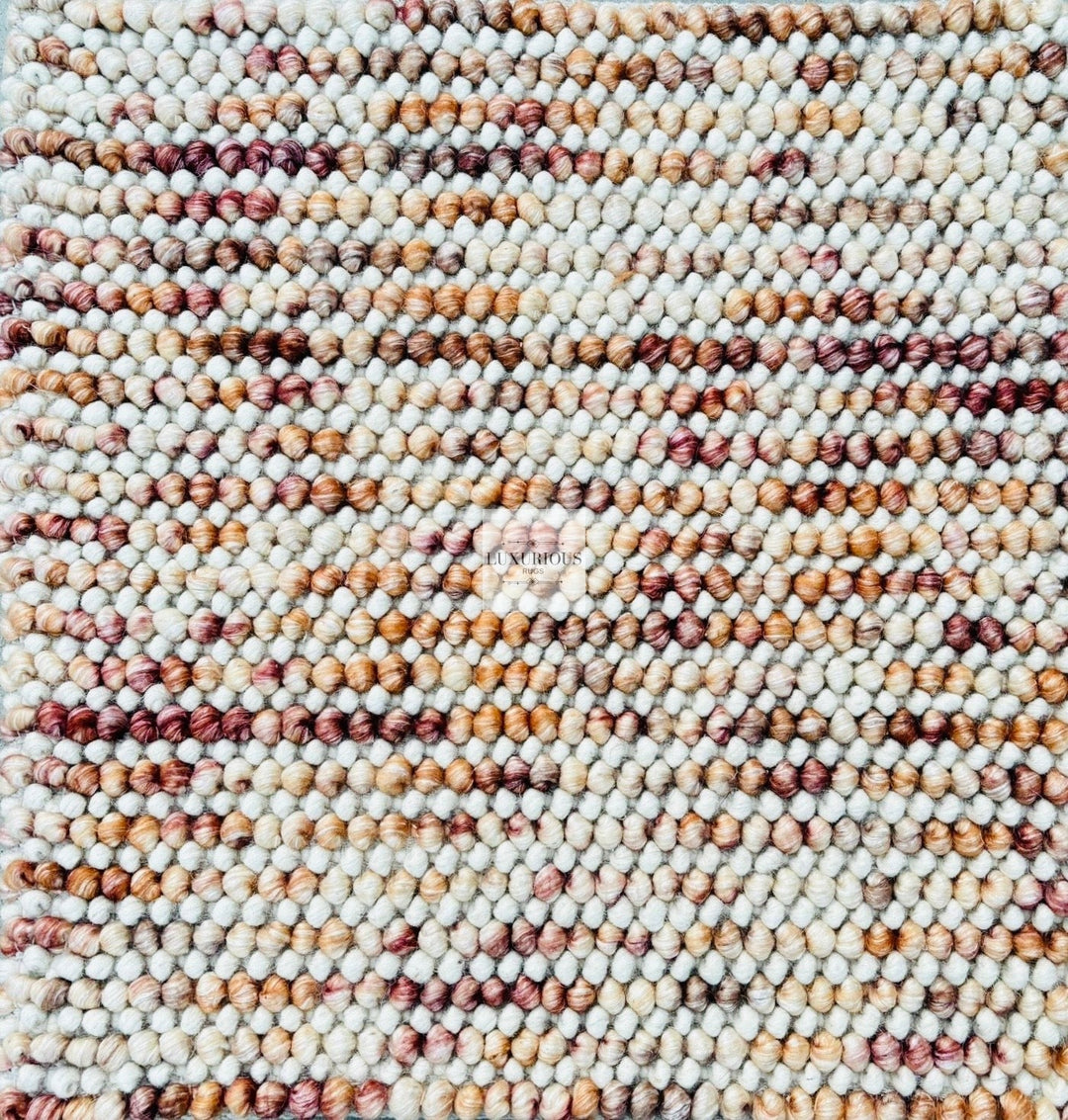 Pebbles Cherry Blush Hand Woven Wool Rug