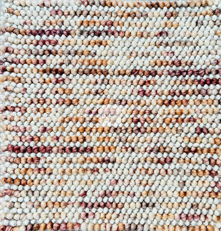 Pebbles Cherry Blush Hand Woven Wool Rug