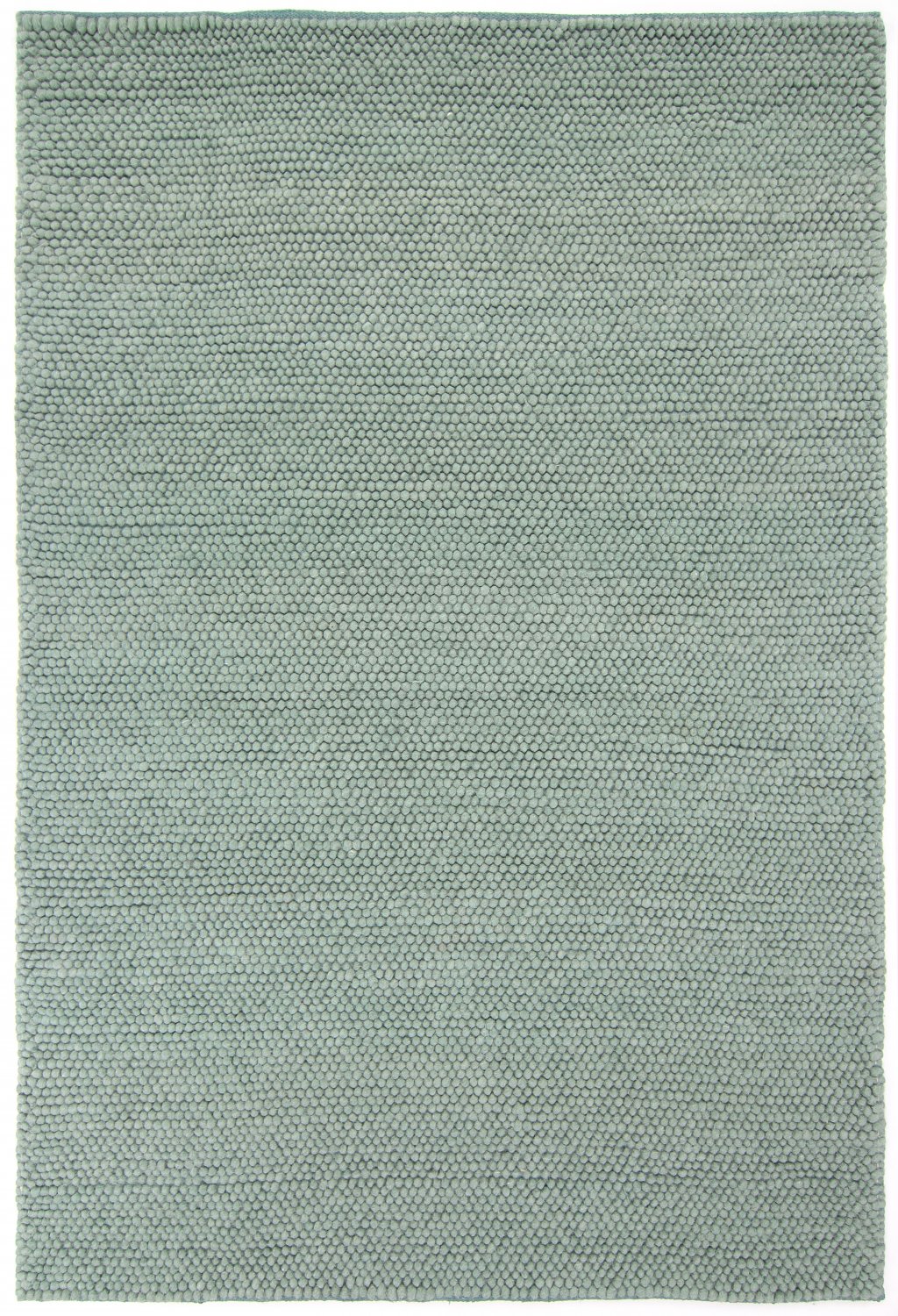 Pebbles Green Wool Hand Woven Rug