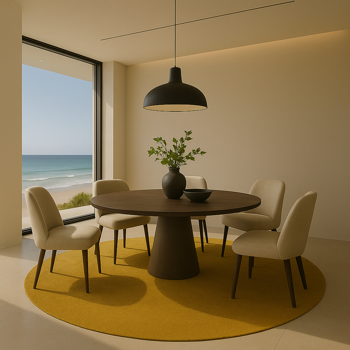Crimson Bloom Golden Yellow 100% New Zealand wool Rug