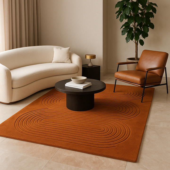 Viper New Design Modern Rug 100% Wool Gold Hand Tufted Rug