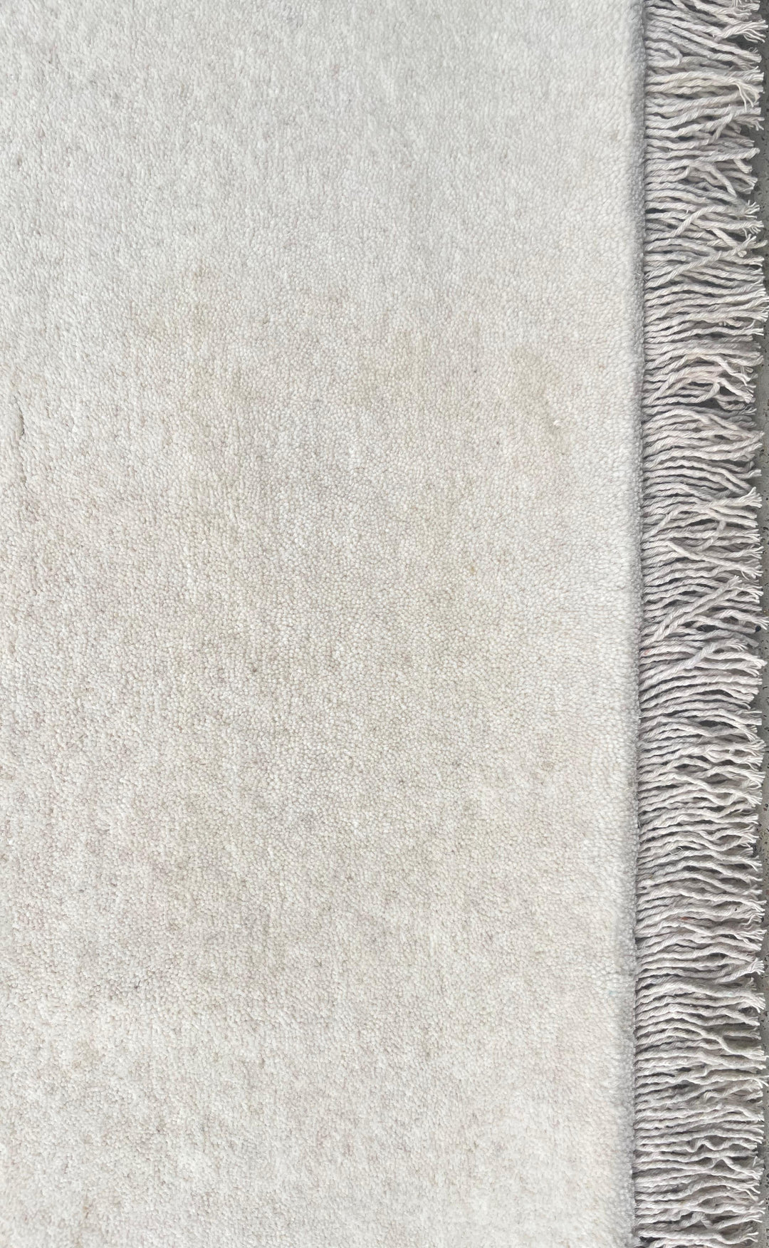 Dazzle White Ivory Color Handloom Knotted Rug 100% Pure Wool