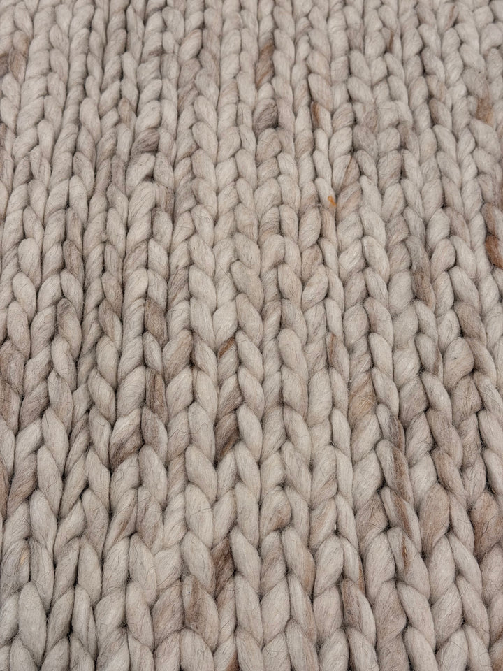 Chalk Braid Hand Woven Wool Rug