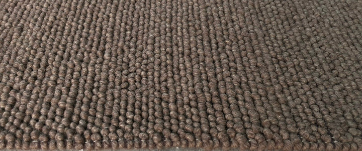 Pebbles Brown Hand Woven Wool and Cotton Blend Rug