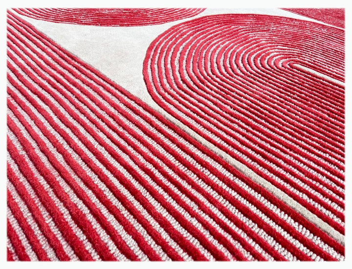 ARIA Viper Modern Rug 100% Wool Watermelon Hand Tufted Rug