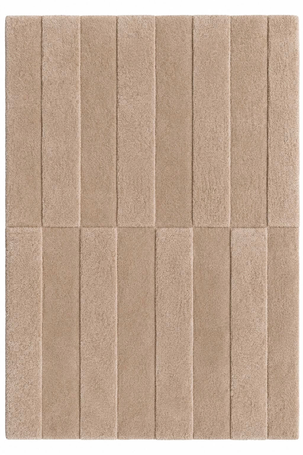 Aura Luxe Modern Rug 100% Wool Beige Hand Tufted Rug