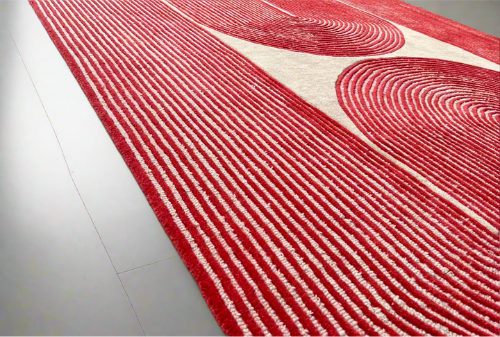 ARIA Viper Modern Rug 100% Wool Watermelon Hand Tufted Rug