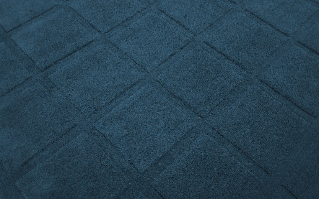 Forma Modern Rug 100% Wool Blue Color Hand Tufted Rug