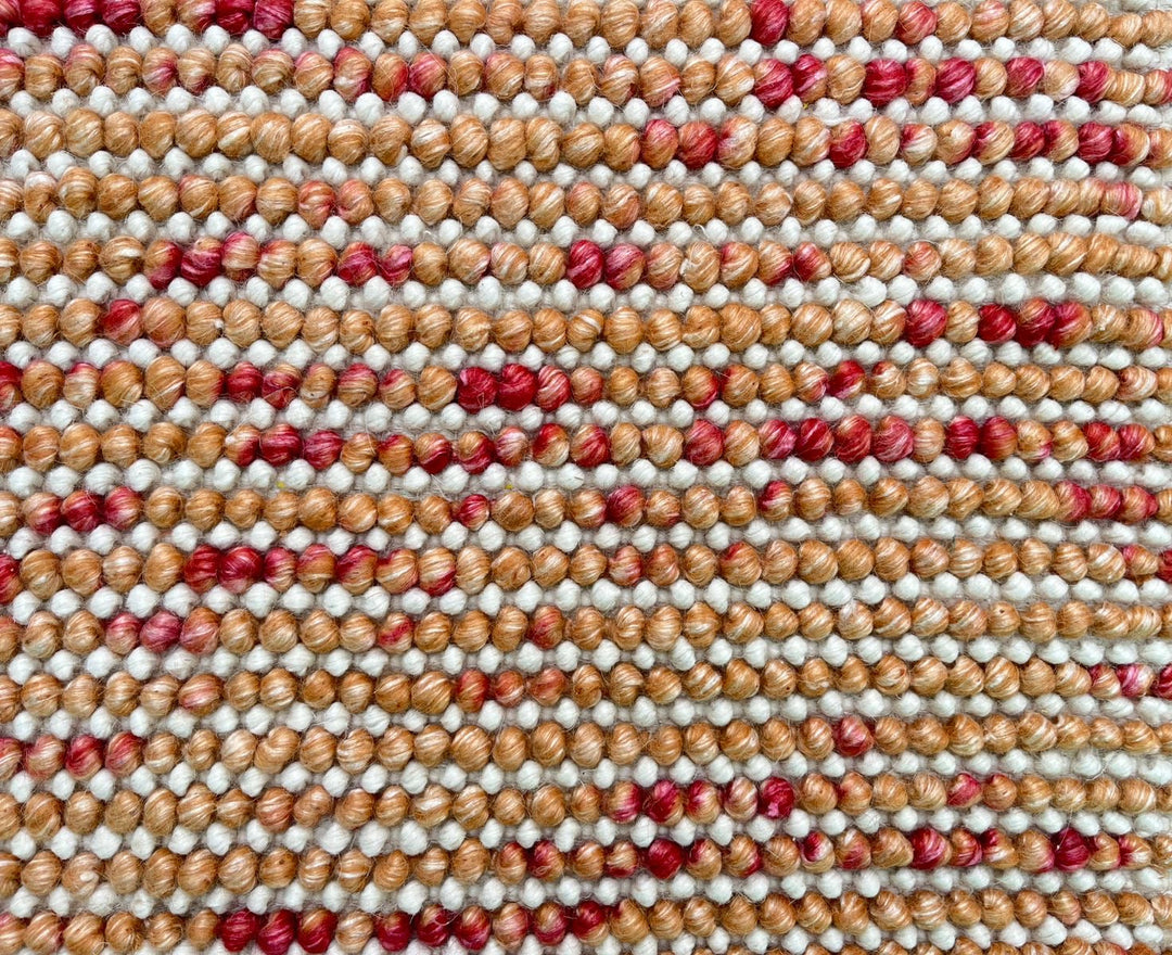 Pebbles Cherry Orange and Red Hand Woven Wool Rug
