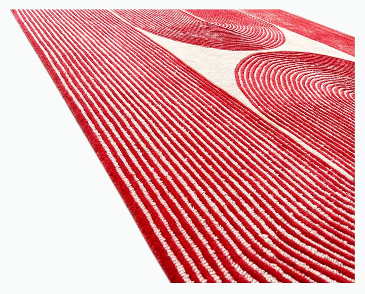 ARIA Viper Modern Rug 100% Wool Watermelon Hand Tufted Rug
