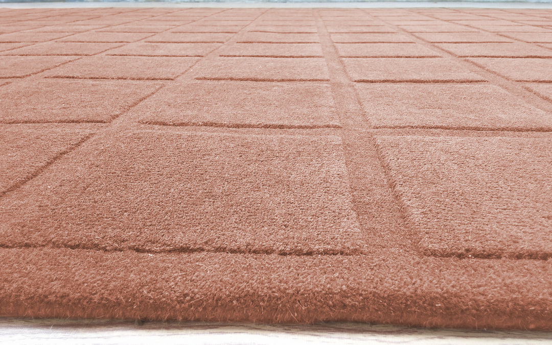 Forma Modern Rug 100% Wool Blush Rose Color Hand Tufted Rug