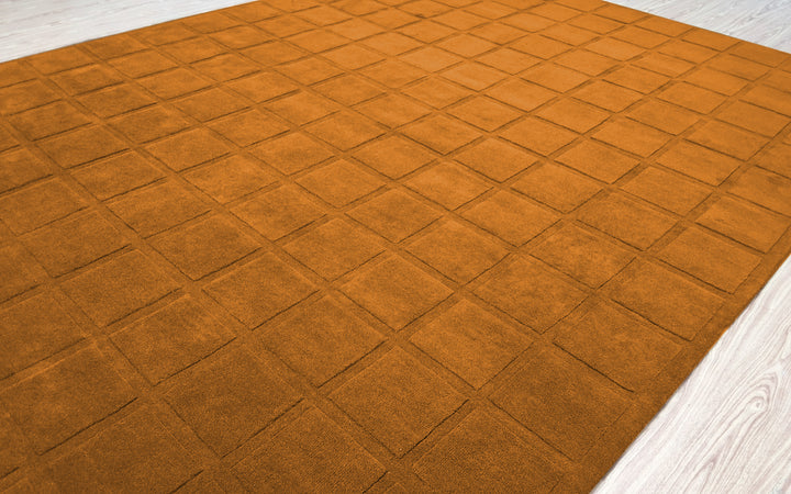 Forma Modern Rug 100% Wool Gold Color Hand Tufted Rug