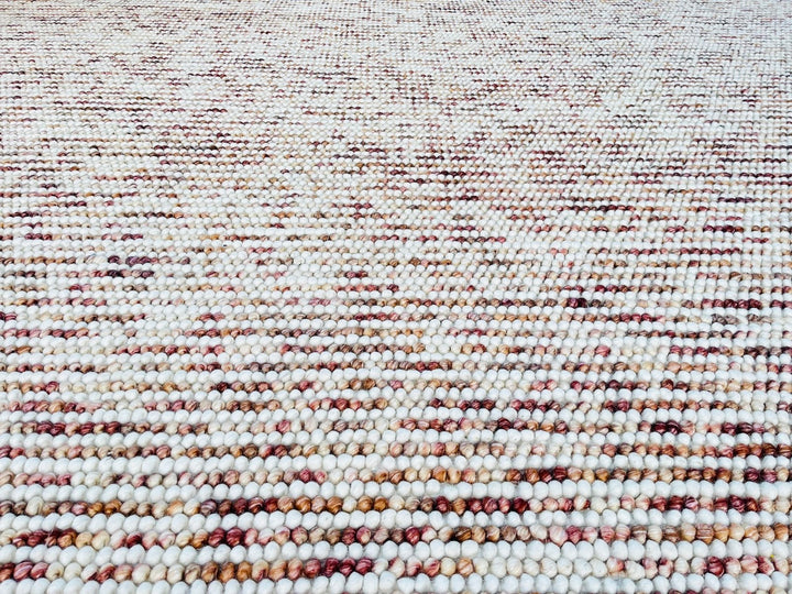 Pebbles Blush Hand Woven Wool Rug