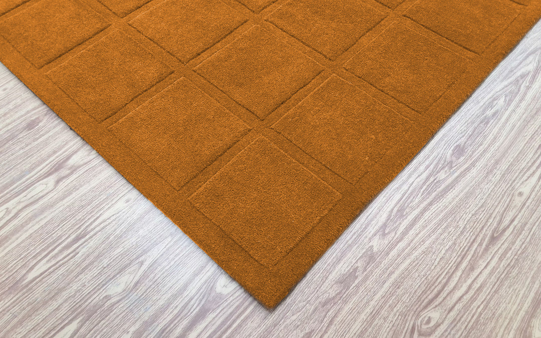 Forma Modern Rug 100% Wool Gold Color Hand Tufted Rug