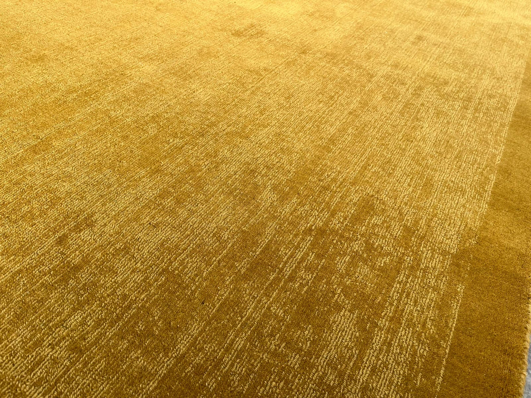 Crimson Bloom Golden Yellow 100% New Zealand wool Rug