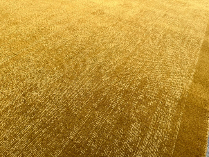 Crimson Bloom Golden Yellow 100% New Zealand wool Rug