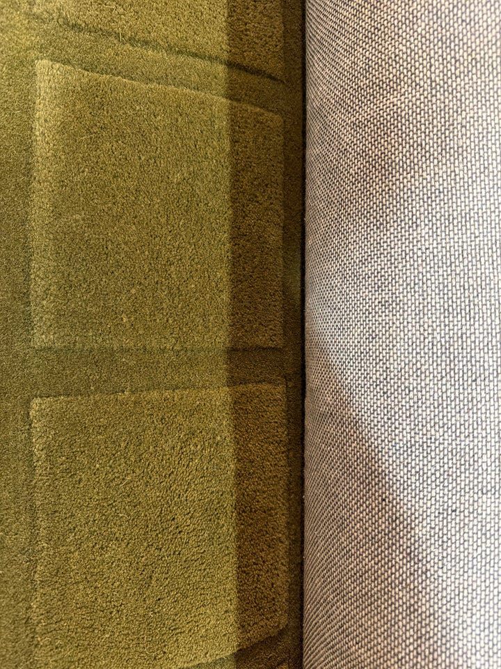 Forma Modern Rug 100% Wool Olive Taupe Hand Tufted Rug