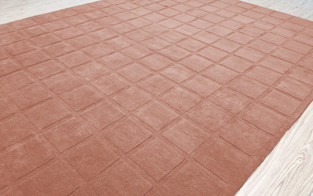 Forma Modern Rug 100% Wool Blush Rose Color Hand Tufted Rug