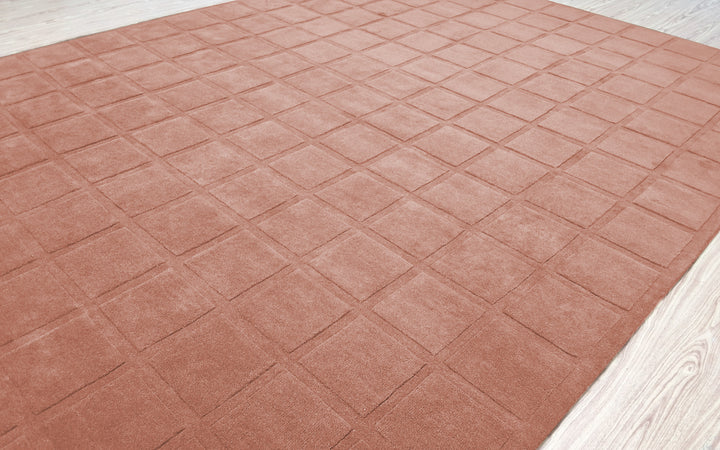 Forma Modern Rug 100% Wool Blush Rose Color Hand Tufted Rug