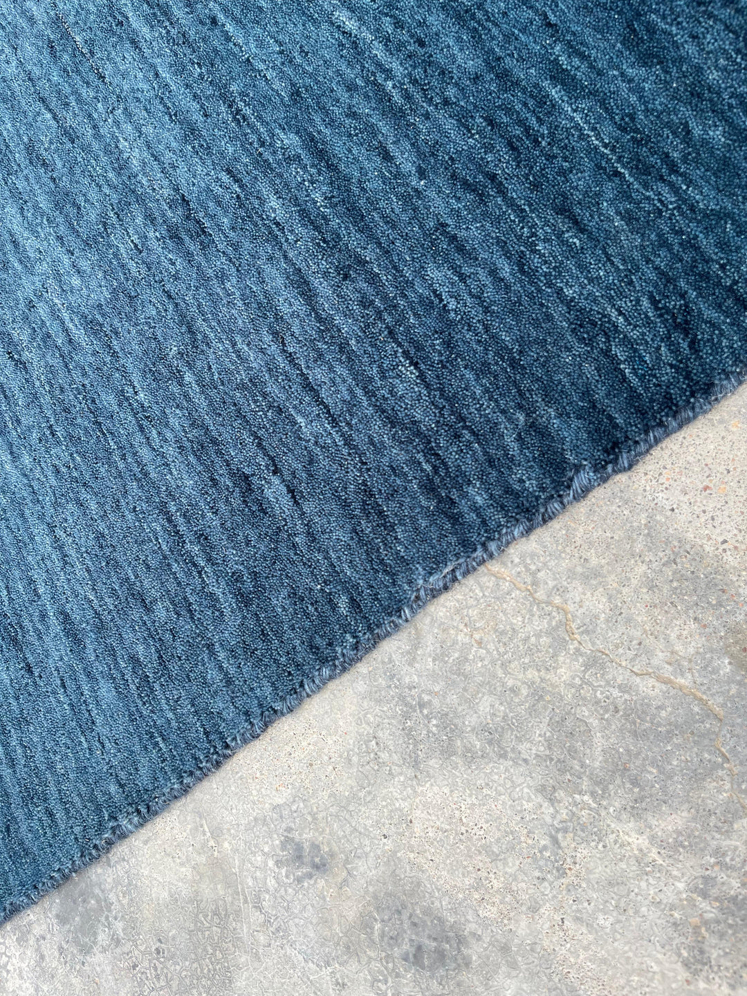 Dazzle Midnight Blue Color Handloom Knotted Rug 100% Pure Wool