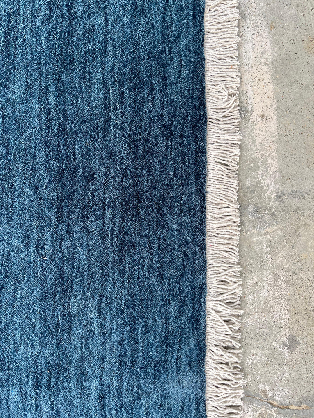 Dazzle Midnight Blue Color Handloom Knotted Rug 100% Pure Wool