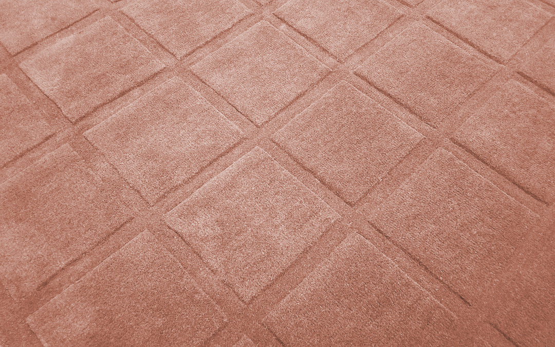 Forma Modern Rug 100% Wool Blush Rose Color Hand Tufted Rug