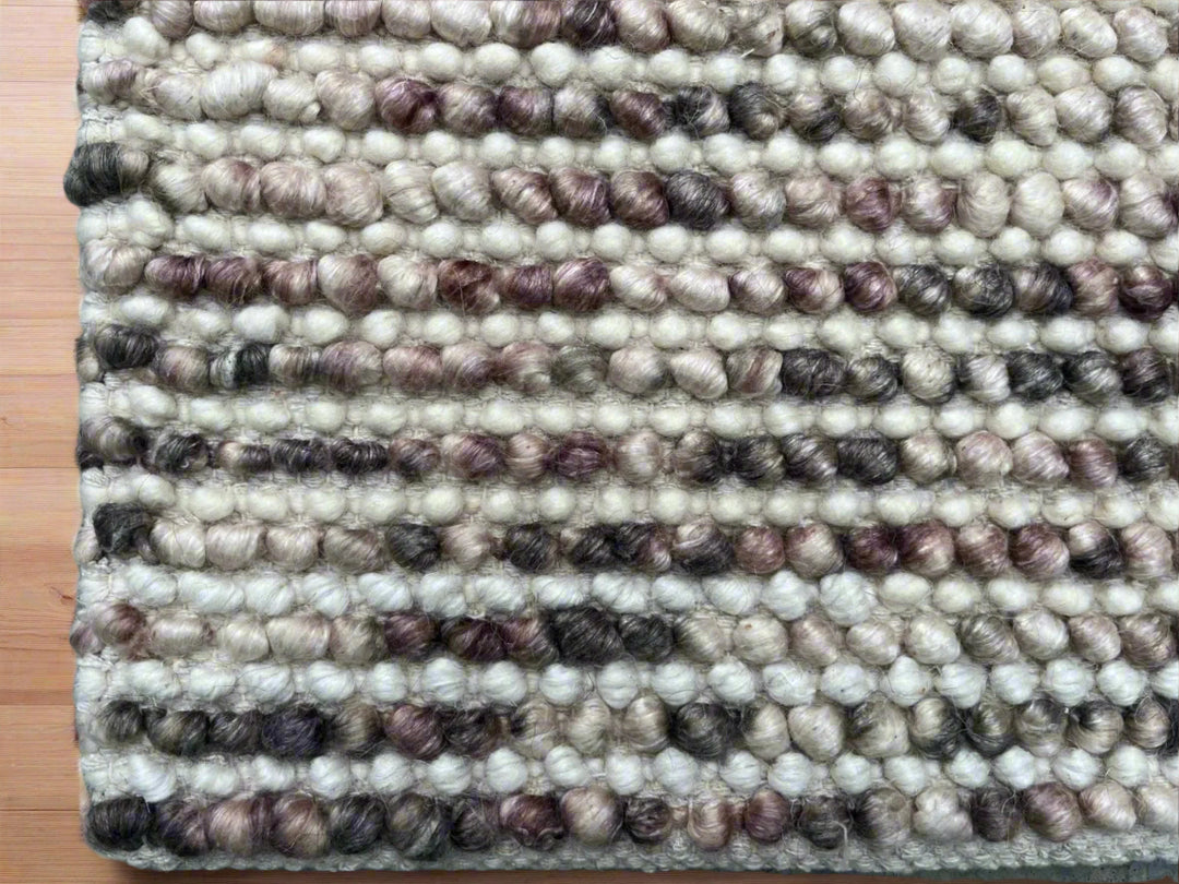 Pebbles Cherry Mosaic Ivory Drift Hand Woven Wool Rug