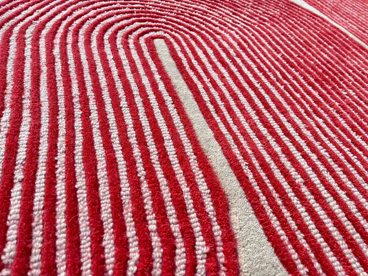 ARIA Viper Modern Rug 100% Wool Watermelon Hand Tufted Rug