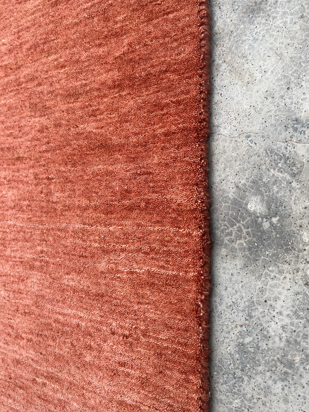 Dazzle Terracotta Flame Color Handloom Knotted Rug 100% Pure Wool