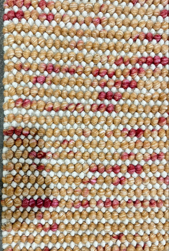Pebbles Cherry Orange and Red Hand Woven Wool Rug
