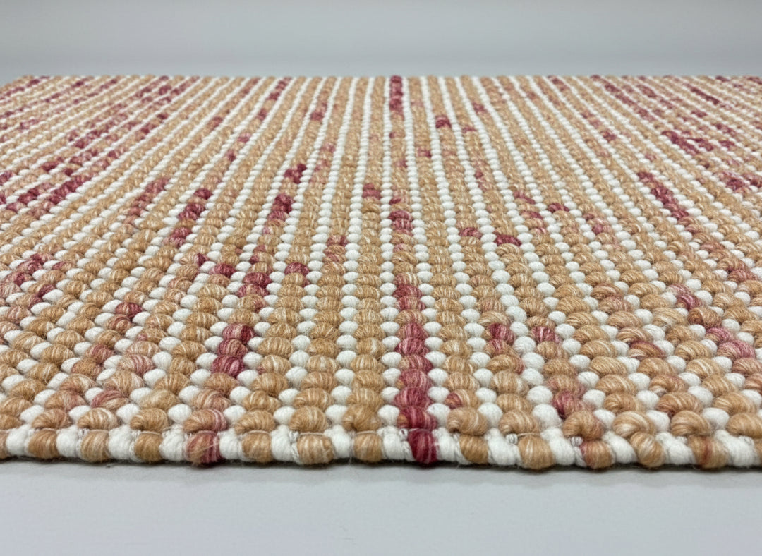 Pebbles Cherry Orange and Red Hand Woven Wool Rug