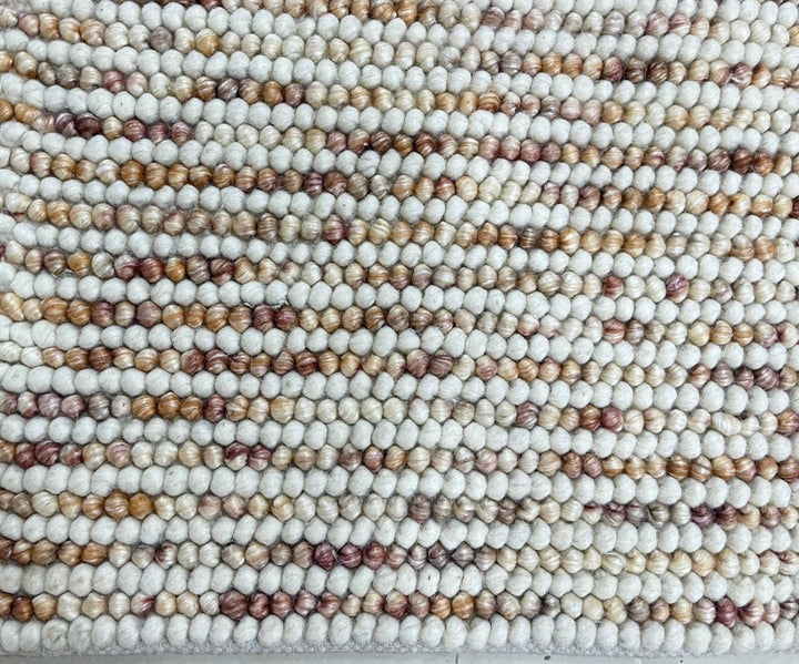 Pebbles Beige Stone River Hand Woven Wool Rug