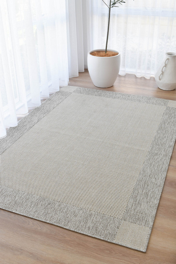Outdoor Cream Grey Rug