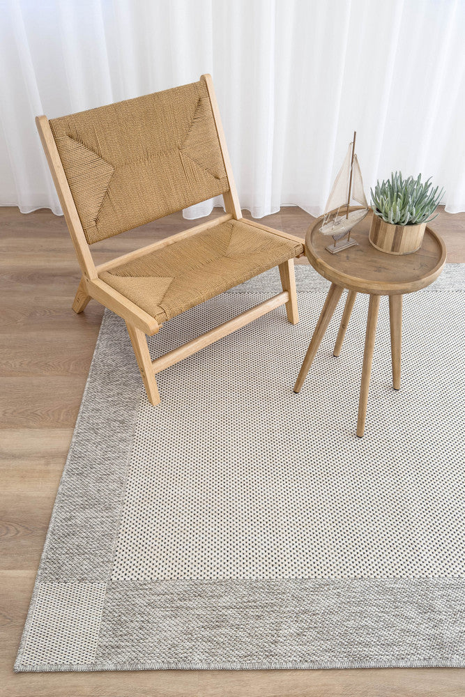 Outdoor Cream Grey Rug