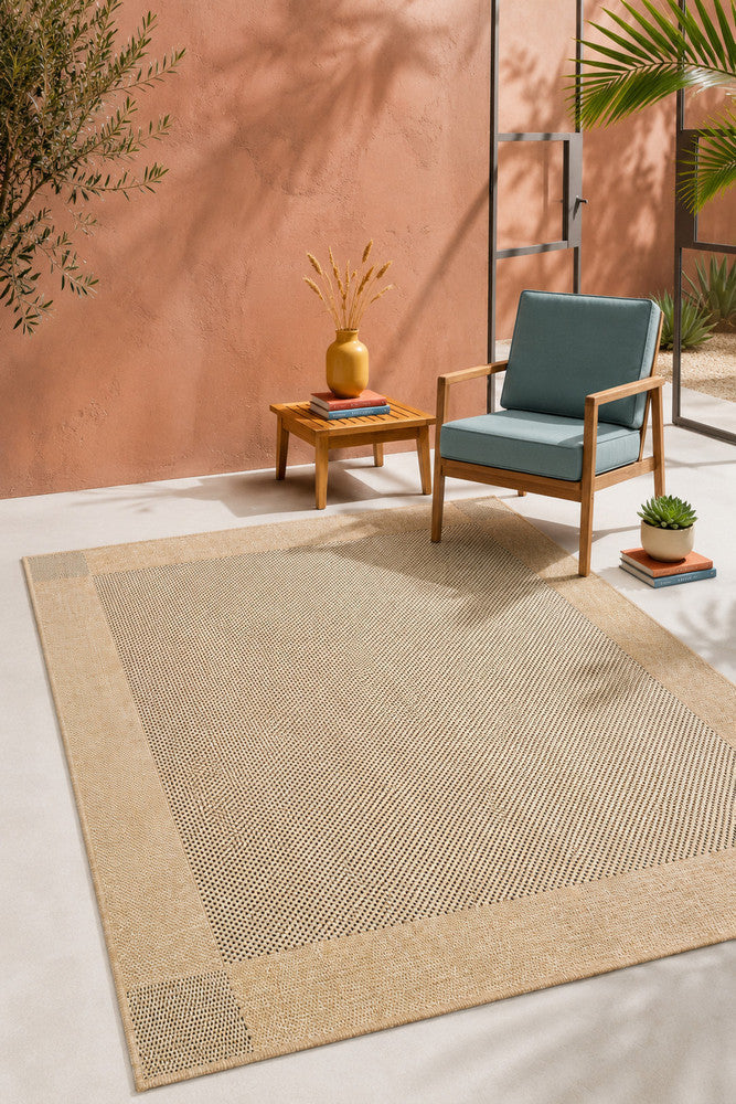 Outdoor Sand Black Rug