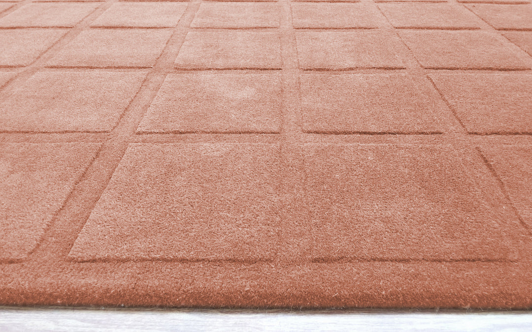 Forma Modern Rug 100% Wool Blush Rose Color Hand Tufted Rug