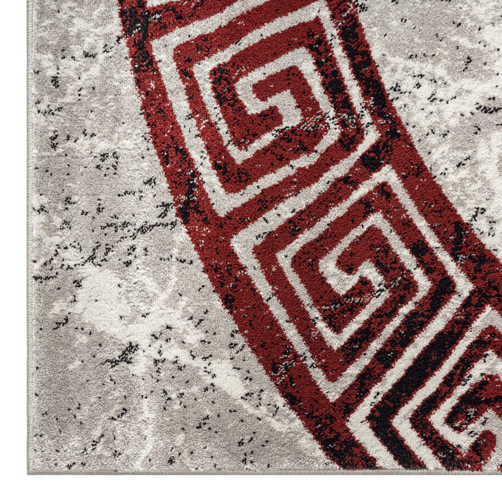Hudson 6447 Red Hallway Runner