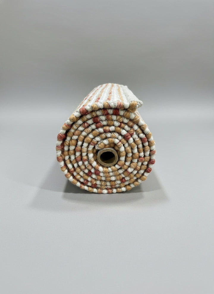 Pebbles Cherry Orange and Red Hand Woven Wool Rug