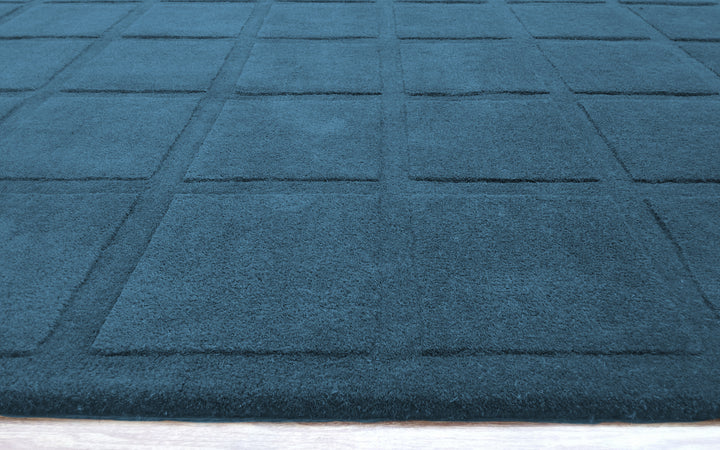 Forma Modern Rug 100% Wool Blue Color Hand Tufted Rug