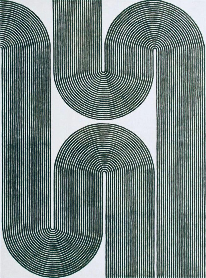 ARIA Viper Modern Rug 100% Wool Sage Green Hand Tufted Rug