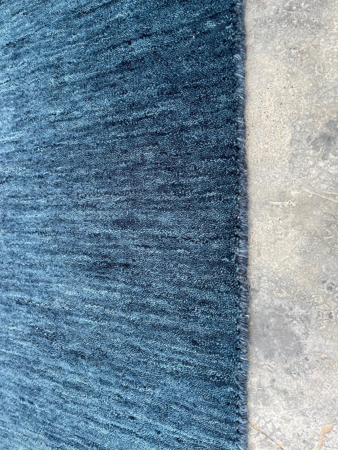 Dazzle Midnight Blue Color Handloom Knotted Rug 100% Pure Wool