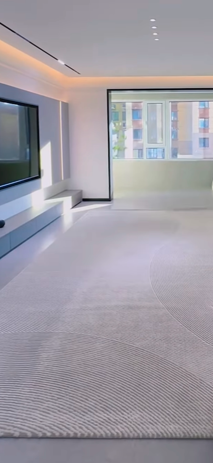 Viper Modern Rug 100% Wool Ivory Beige Hand Tufted Rug
