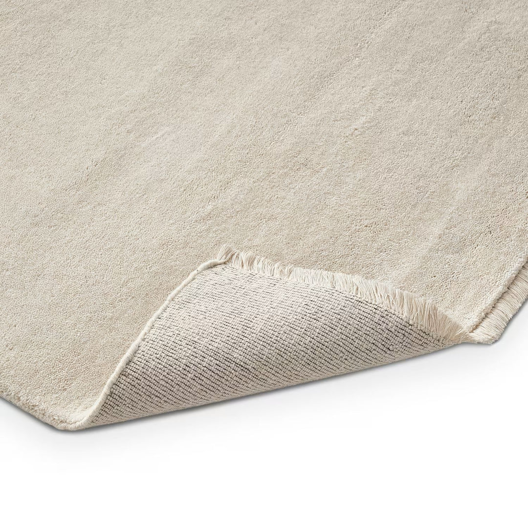 Veloura Ivory Color Handloom Knotted Rug 100% Pure Wool