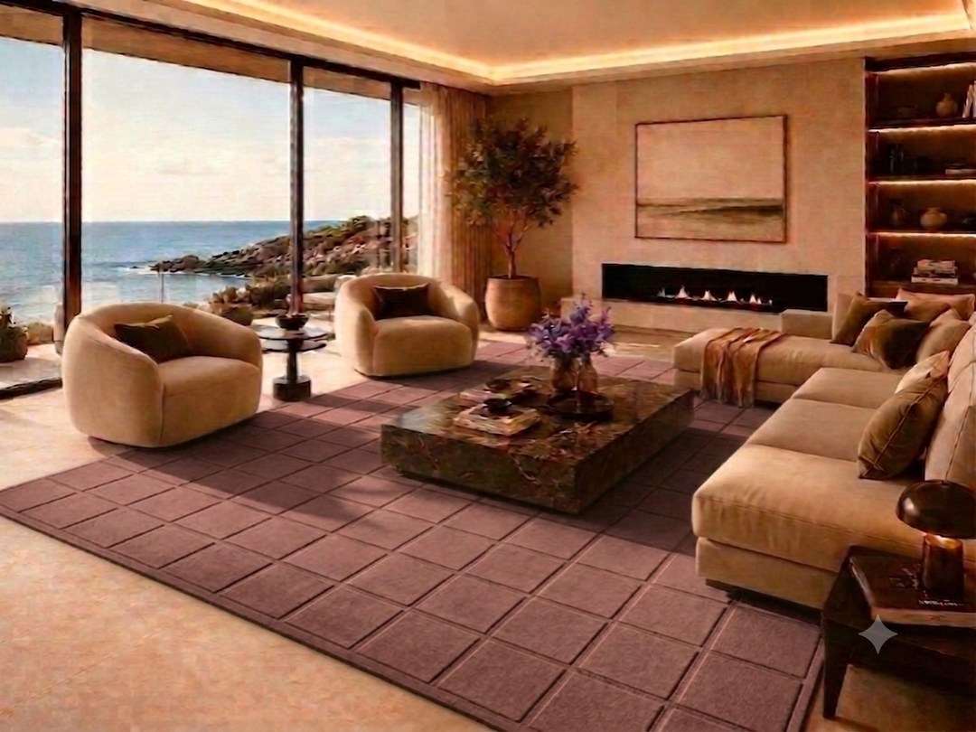 Forma Modern Rug 100% Wool Red Mahogany Color Hand Tufted Rug