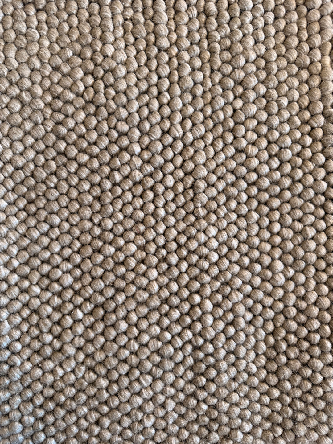 Pebbles Soft Olive and Ivory Color Hand-Woven Wool Rug