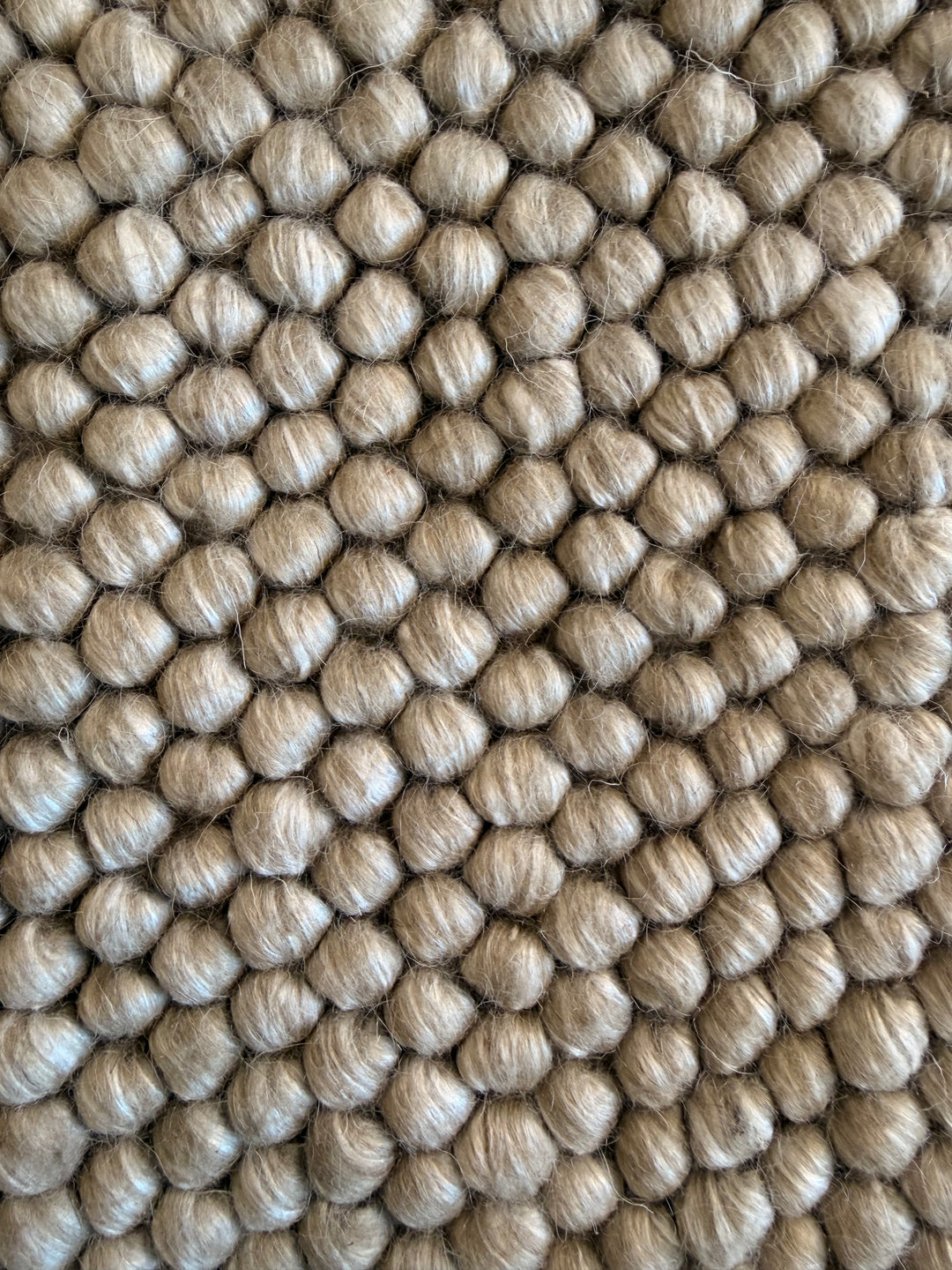 Pebbles Soft Olive and Ivory Color Hand-Woven Wool Rug