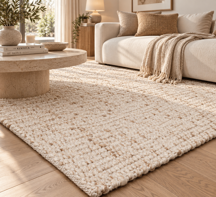 Skandi Knot Chalk Color Chunky Wool rug