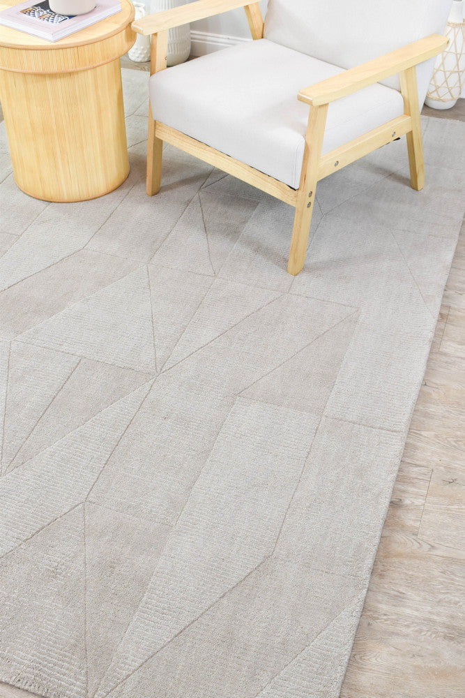 Montana Moonlit Grey Hand Woven Wool Rug