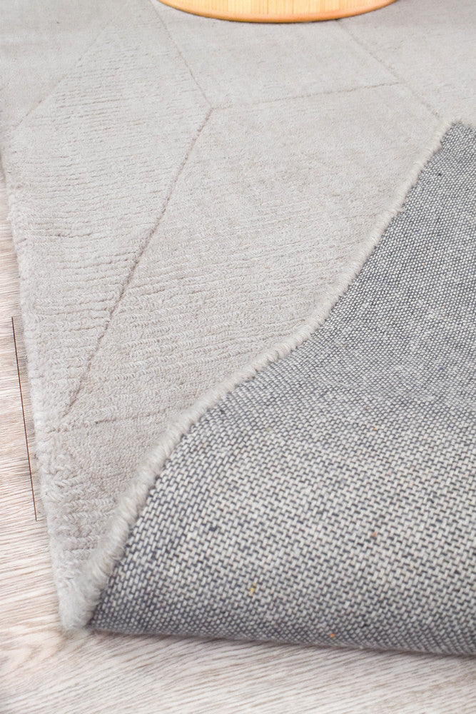 Montana Moonlit Grey Hand Woven Wool Rug